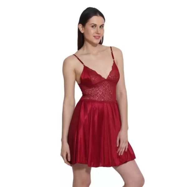 Fancyra Women Stylish Nightwear Nightdress Babydoll Lingerie Free Size - Image 2