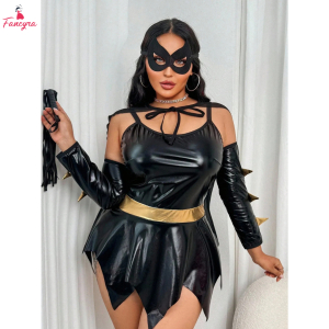 Fancyra Women Superhero Cosplay Outfit Teddy Bodysuit Lingerie Set