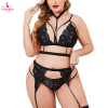Fancyra Women Suspender Set Underwear Lace Bra and Briefs Garter Lingerie Set for Women