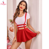 Fancyra Women Suspender Skater Babydoll Bodysuit Lingerie Mini Skirt Swimwear
