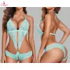 Fancyra Women Teddy Halter Neck Open Crotch Hot Bodysuit Lingerie