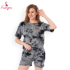 Fancyra Women Tie and Dye Satin Night Suit Pajama Set