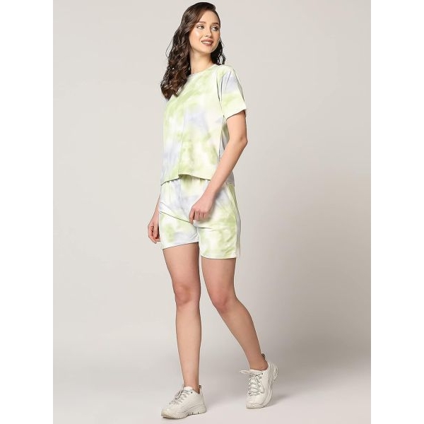 Fancyra Women Top & Shorts Set Multicolor Printed Nightwear - Image 4