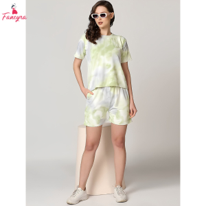 Fancyra Women Top & Shorts Set Multicolor Printed Nightwear
