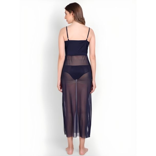 Fancyra Women Transparent Long Hot Babydoll Lingerie Nighty - Image 4