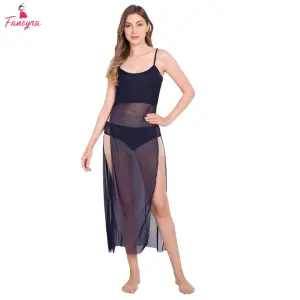 Fancyra Women Transparent Long Hot Babydoll Lingerie Nighty