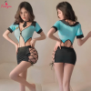 Fancyra Women Transparent Police Roleplay Cosplay Costume Lingerie Set