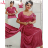 Fancyra Women Two Piece Satin Nightwear Set - Pink Lace Sleepwear with Robe