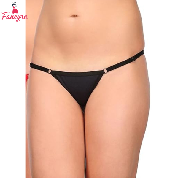 Fancyra Women's Adjustable Comfort Fit Microfiber Thong Panty - Image 2