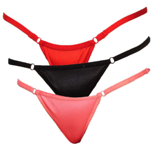 Fancyra Women's Adjustable Comfort Fit Microfiber Thong Panty