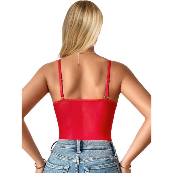Fancyra Women's Floral Lace Sheer Mesh Corset Bodysuit Lingerie - Image 5