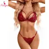 Fancyra Women's Lace Babydoll Lingerie Set with Cover Up - Bra & Panty