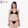 Fancyra Womens Non Padded Bra Panty Bikini Set Black Color Free Size