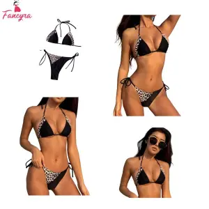 Fancyra Women'S Padded Animal Printed Lingerie Bra Panty Bikini Set Free Size