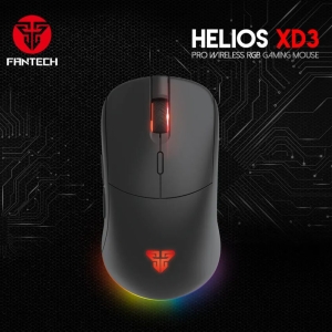 Fantech Helios Xd3 Premium Wireless Wired Mouse Pixart 3335 Built In Battery Wired (Black)