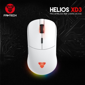 Fantech Helios Xd3 Premium Wireless Wired Mouse Pixart 3335 Built In Battery Wired (White)