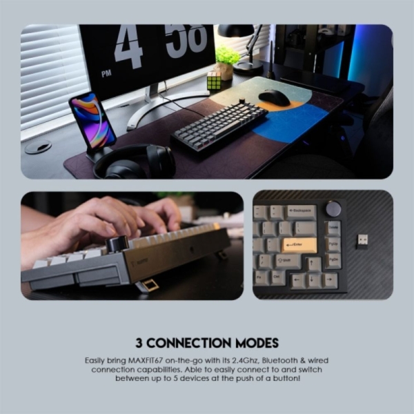 Fantech Maxfit67 MK858 RGB Mechanical Hotswap Keyboard - Image 8