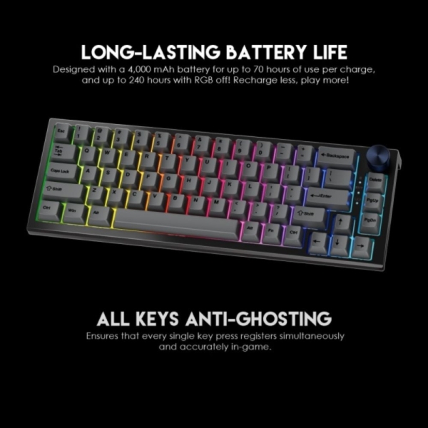 Fantech Maxfit67 MK858 RGB Mechanical Hotswap Keyboard - Image 10