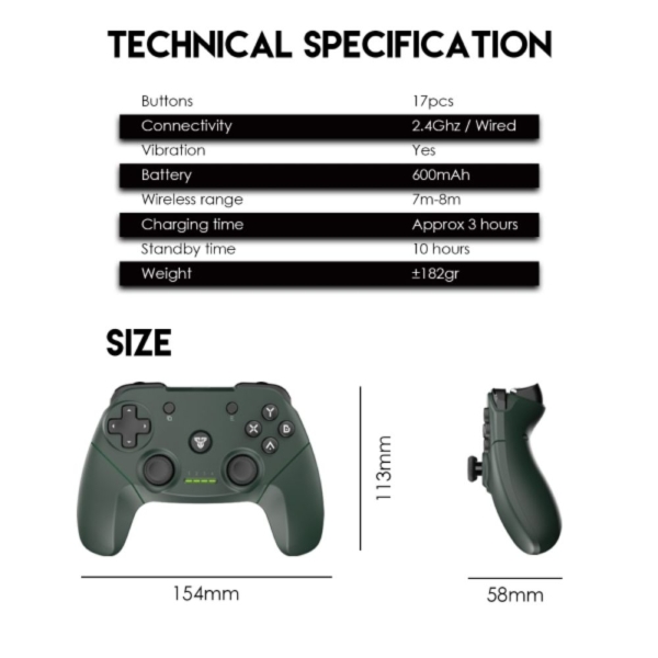 Fantech Wgp12 Wireless Gaming Controller For Pc And Ps3 (2.4Ghz) - Image 2