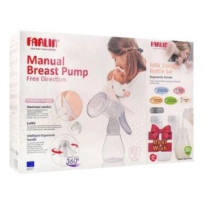 Farlin Manual Breast Pump Free Direction With Milk Storage Bottle