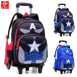 Fashion School Backpack With Wheel For Kids (Set Of 3)