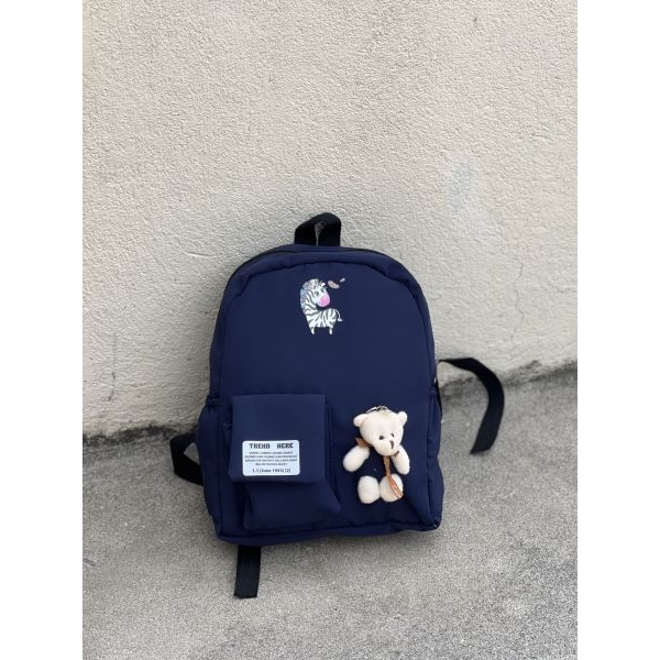 Fashionable Mini Backpack for Girls – Cute Bear Charm Bag - Image 2