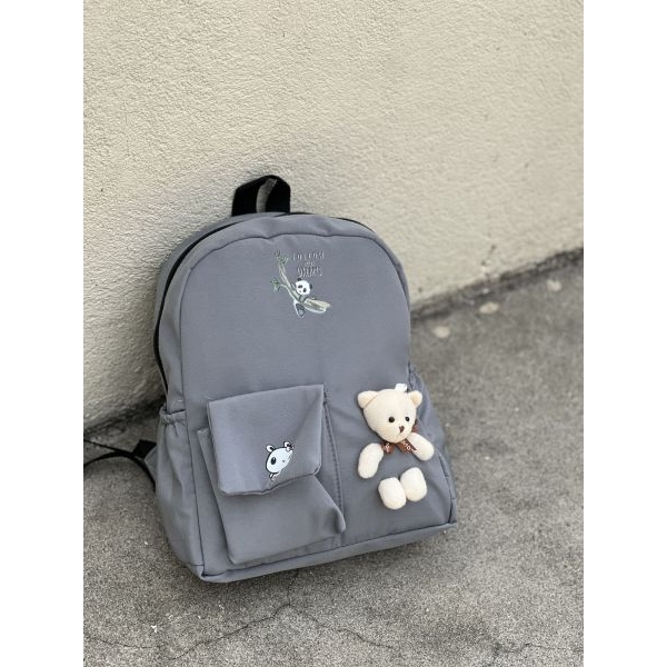 Fashionable Mini Backpack for Girls – Cute Bear Charm Bag - Image 5