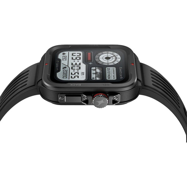 Fastrack Active Smart Watch Unisex With Black Colour Silicone Strap ...
