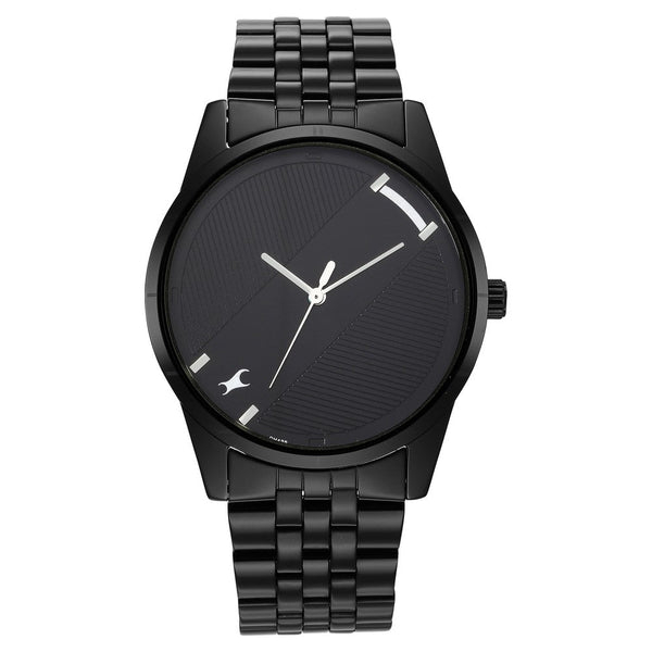 Fastrack Stunners Quartz Analog Black Dial Metal Strap Watch for Guys - Image 3