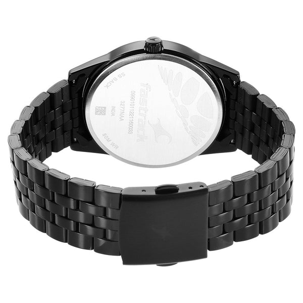 Fastrack Stunners Quartz Analog Black Dial Metal Strap Watch for Guys - Image 6