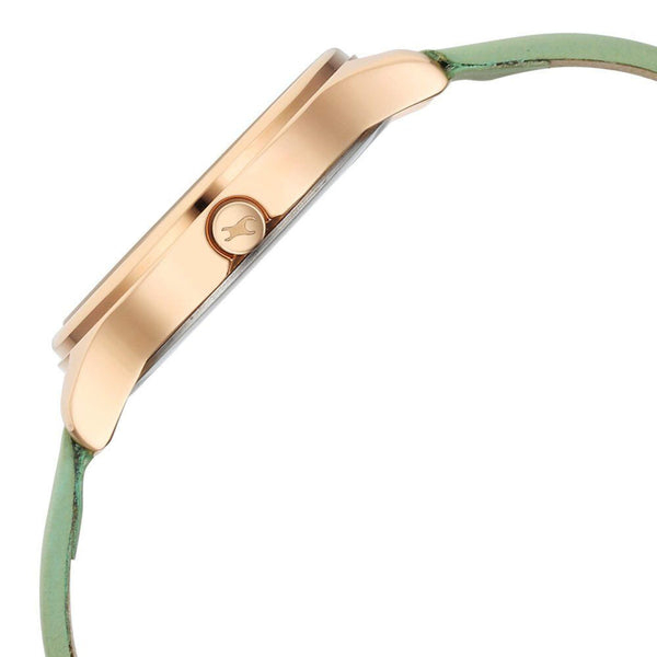 Fastrack Stunners Quartz Analog Green Dial Green Leather Strap Watch For Girls - Image 4