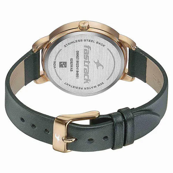 Fastrack Stunners Quartz Multifunction Green Dial Leather Strap Watch for Girls - Image 5