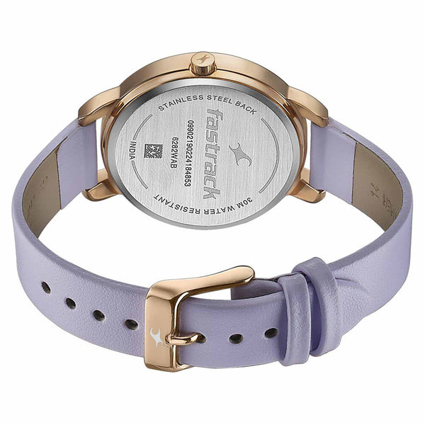Fastrack Stunners Quartz Multifunction Purple Dial Leather Strap Watch for Girls - Image 5
