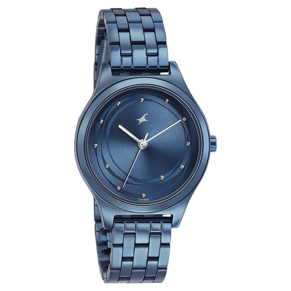 Fastrack Style Up Blue Dial Stainless Steel Strap Watch for Girls - Image 2