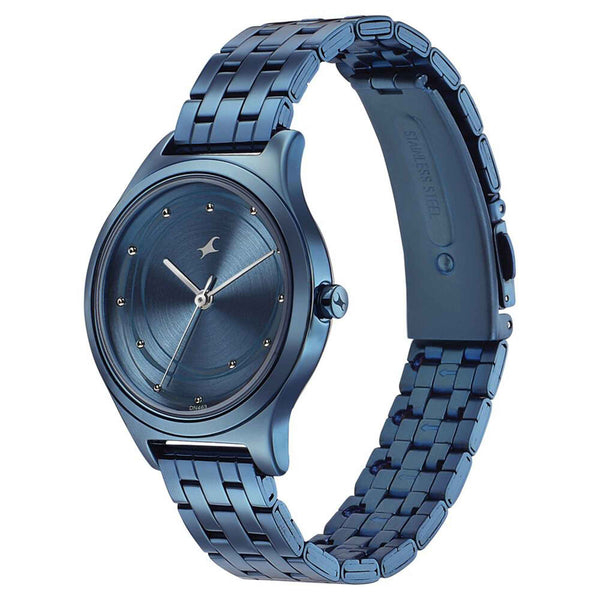 Fastrack Style Up Blue Dial Stainless Steel Strap Watch for Girls - Image 3