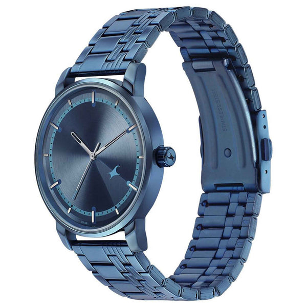 Fastrack Style Up Blue Dial Stainless Steel Strap Watch for Guys - Image 3