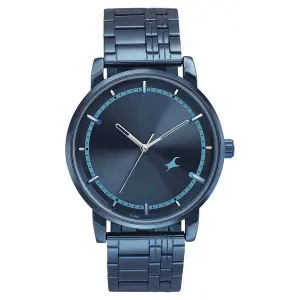 Fastrack Style Up Blue Dial Stainless Steel Strap Watch for Guys