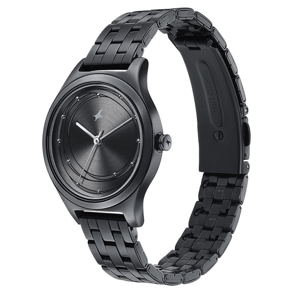 Fastrack Style Up Grey Dial Stainless Steel Strap Watch for Girls - Image 3