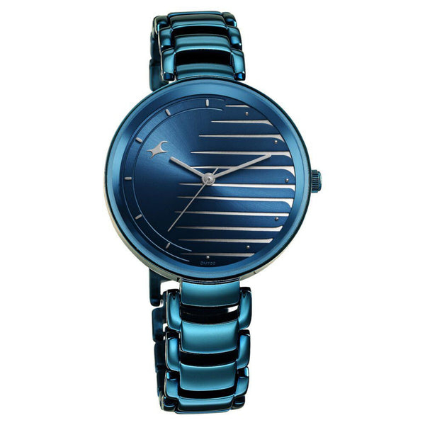 Fastrack Style Up Quartz Analog Blue Dial Metal Strap Watch for Girls - Image 2