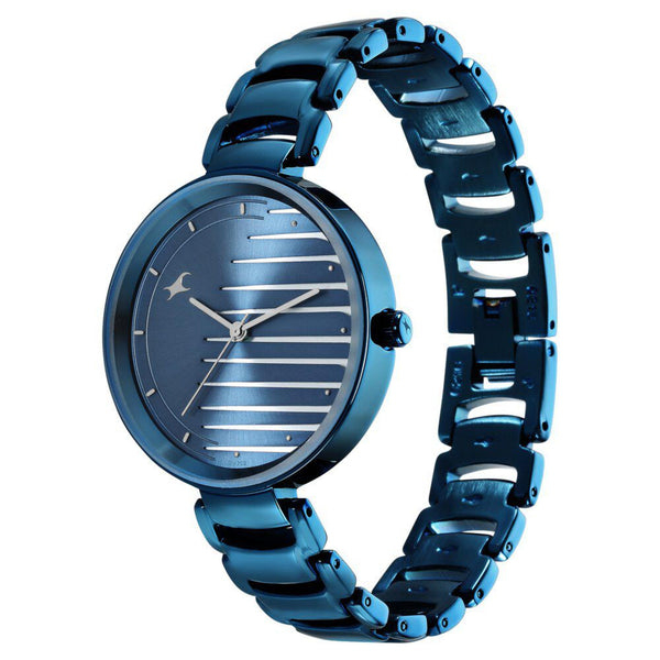 Fastrack Style Up Quartz Analog Blue Dial Metal Strap Watch for Girls - Image 3