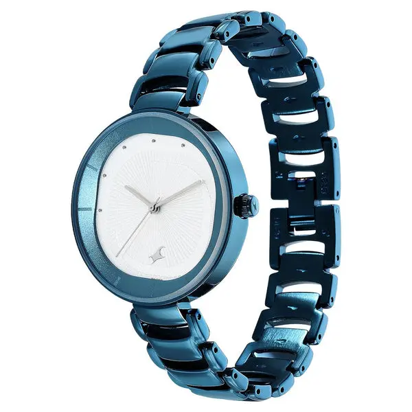 Fastrack Style Up Quartz Analog Silver Dial Metal Strap Watch for Girls - Image 4