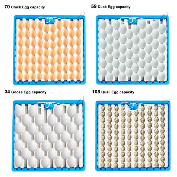 360 Incubator Rolling Tray 70 Chicken Eggs Same As Photo - Image 2