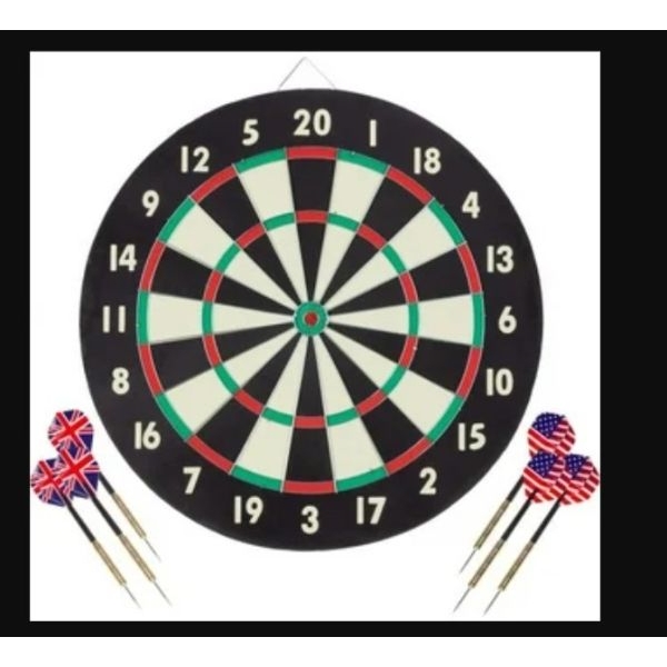 Heavy Big Dart Board with 6 steel tip darts - Image 2