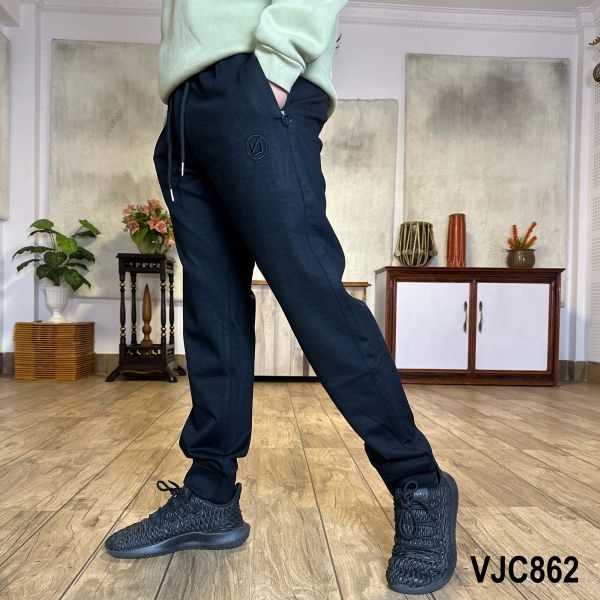 VIRJEANS (VJC862) Summer Stretchable Relax Fit Trouser For Men- Black - Image 3