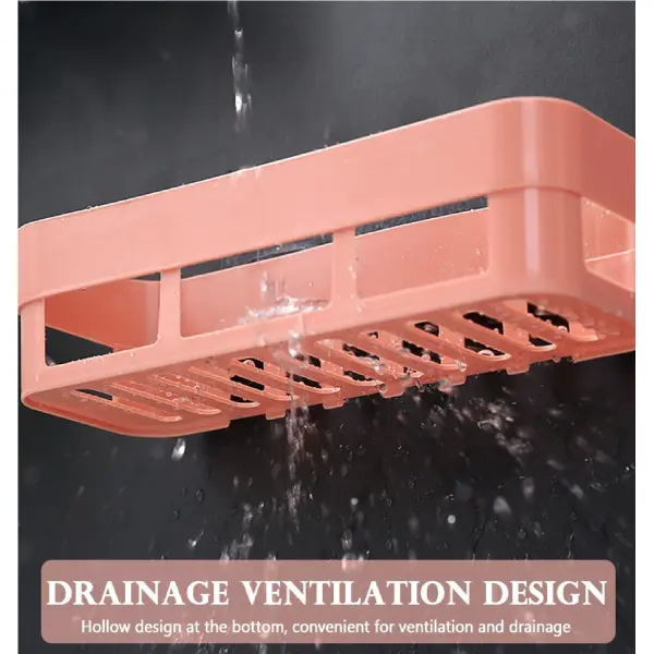 Bathroom Shelf Organizer Toilet Adhesive Shampoo Gel Storage Basket Decoration Bathroom Corner Shower Shelf Rack Accessories - Image 3