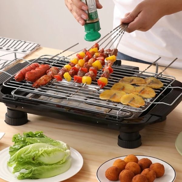 Electric Barbeque Grill and Barbeque Grill Toaster Multifunction Power: 2000W - Electric BBQ Grill With Free BBQ Stick | - Image 2
