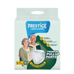 Prestige Adult Pant Style Diaper - Large | Pack of 10Pieces