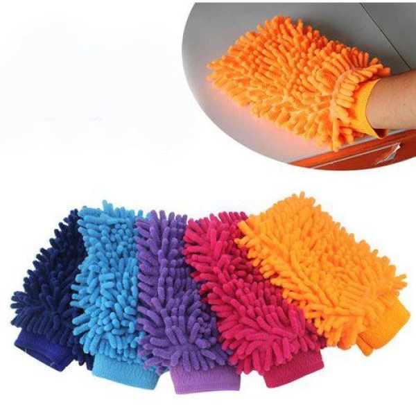 Durable Super Mitt Microfiber Car Window Washing Cleaning Cloth Duster Towel Gloves 5 Colors Home Accessories Cleaner Tool - Image 4