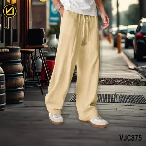 VIRJEANS (VJC875D) Stretchable Linen Summer Trouser For Men-Skin