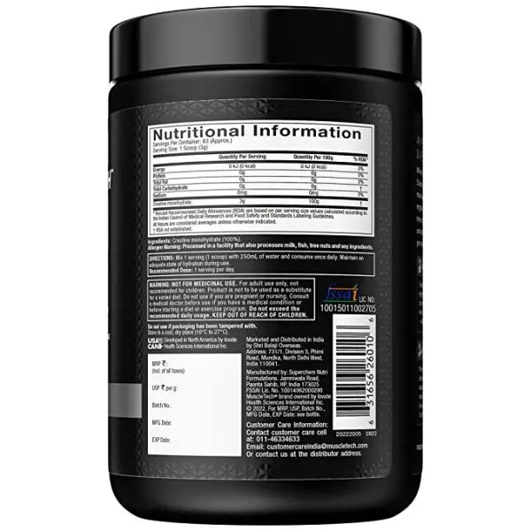 MuscleTech Platinum 100% Creatine 83 Serving  (Pack of 250 g powder) - Image 3